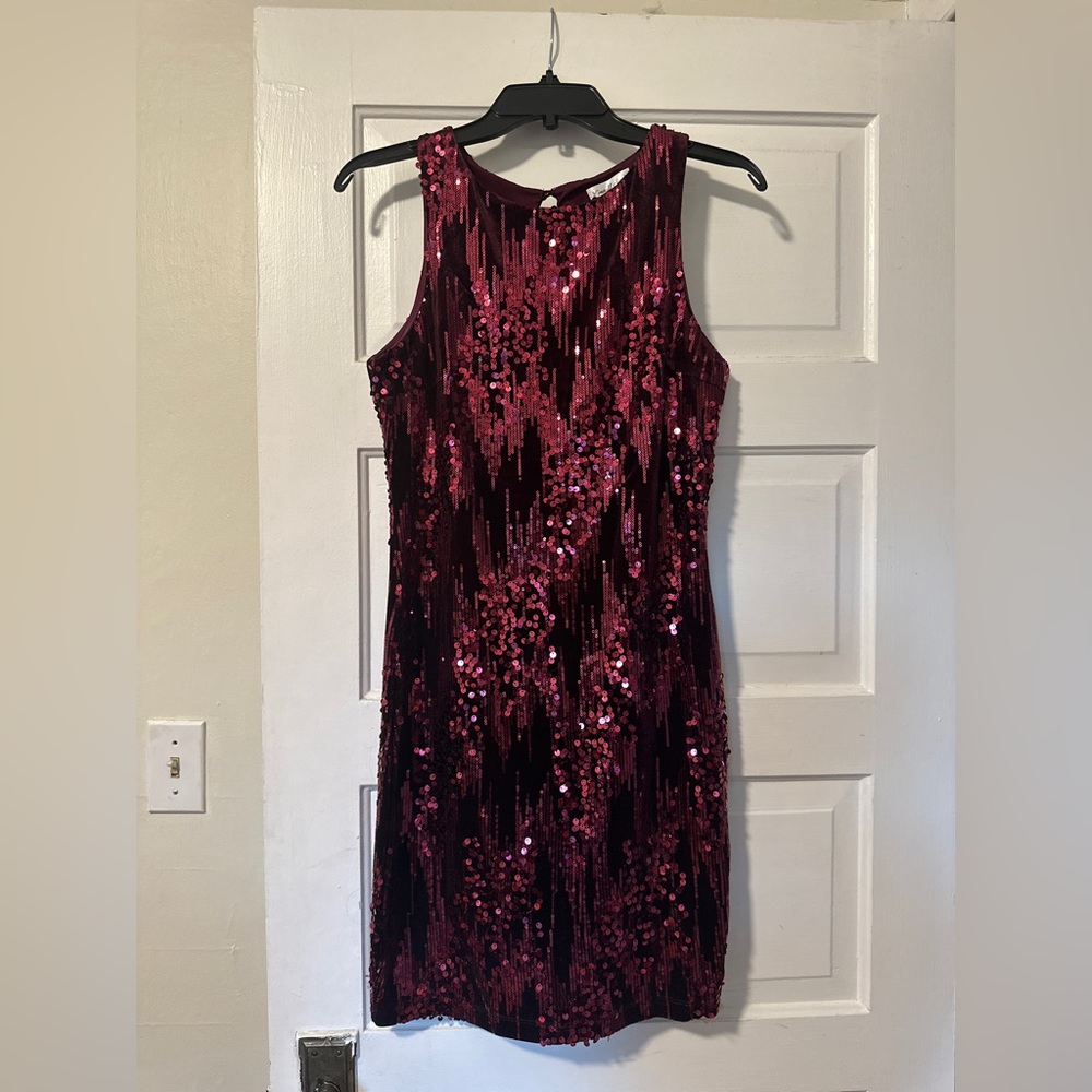 Women’s Size Large Wine-Colored Sequin Dress